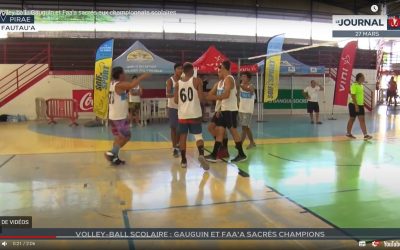 L’équipe de Volleyball garçon, champion de Tahiti scolaire